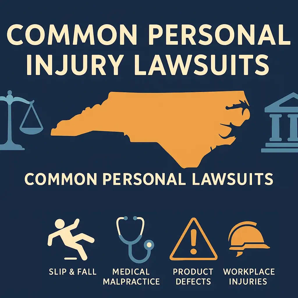 Most Common Types of Personal Injury Lawsuits in North Carolina